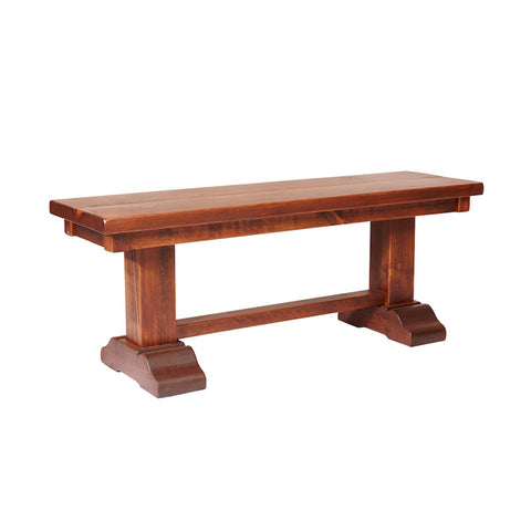 Barnboard Double Pedestal Bench