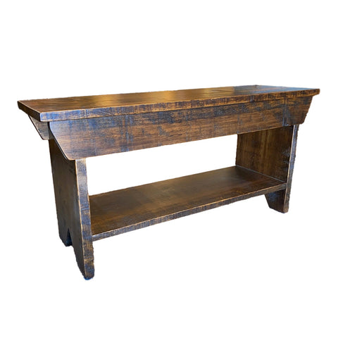 Barnboard Bench with Shelf