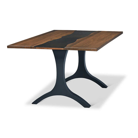 Evora Glass River Top Dining Table