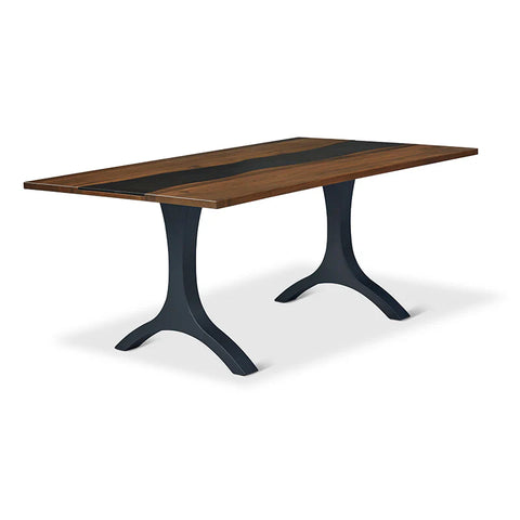 Evora Glass River Top Dining Table
