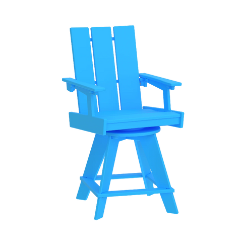 Modern Outdoor 24"H Swivel Pub Chair