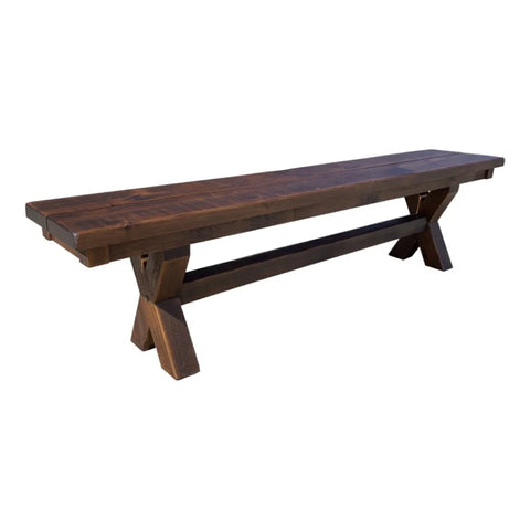 Barnboard Sawbuck Bench